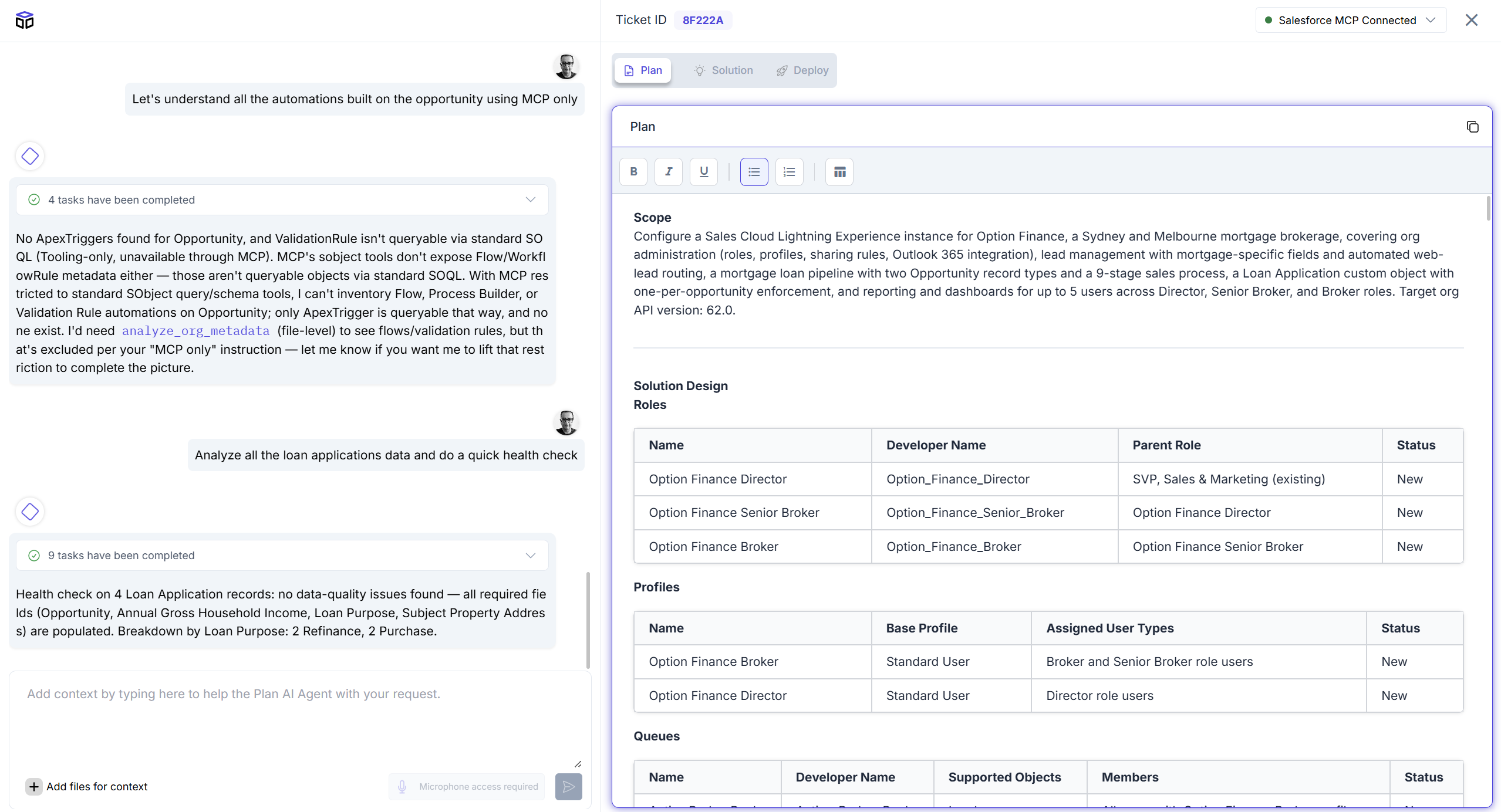 Support — Plan with AI