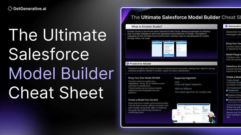 salesforce model builder cheat sheet