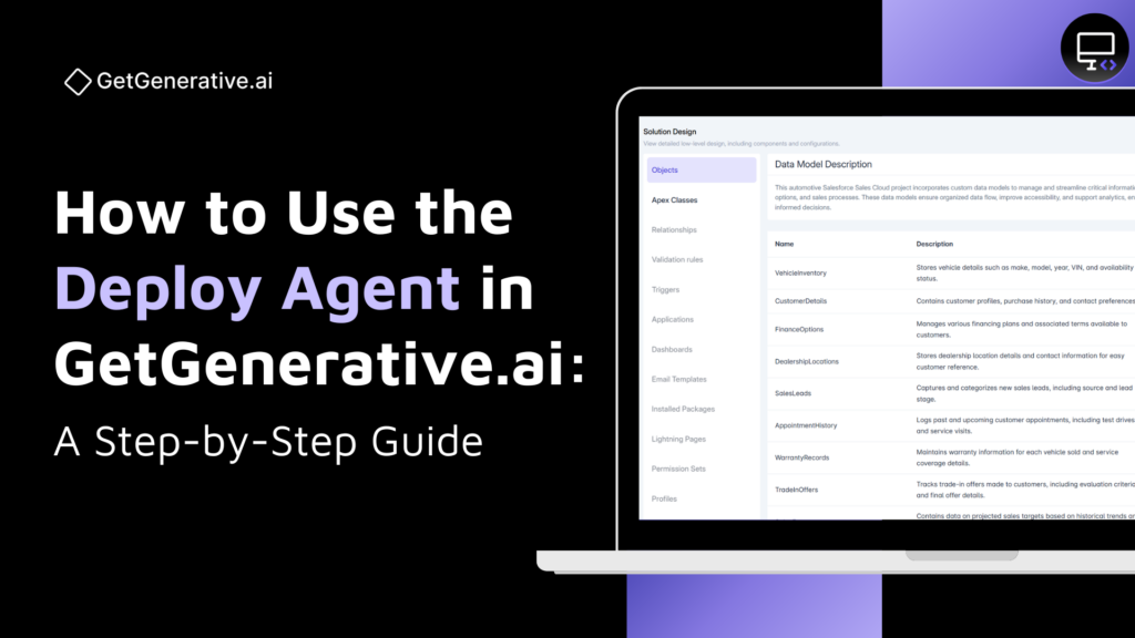How to Use the Deploy Agent in GetGenerative.ai: A Step-by-Step Guide
