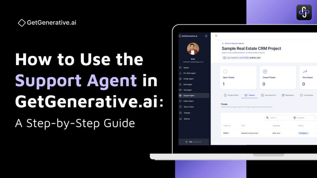 How to Use the Support Agent in GetGenerative.ai: A Step-by-Step Guide