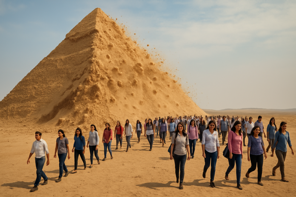 india it pyramid is crumbling in the age of ai
