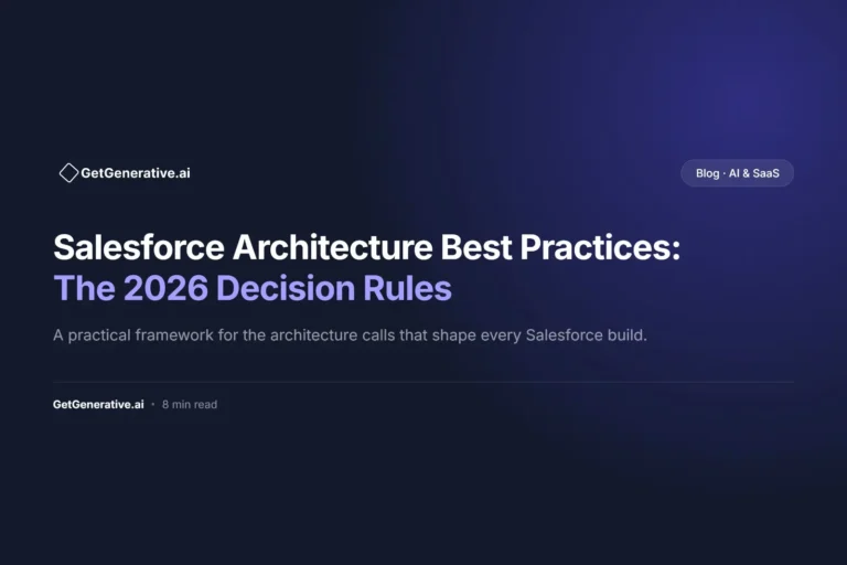 Salesforce Architecture Best Practices: The 2026 Decision Rules