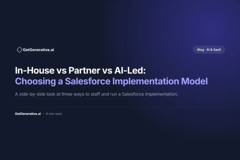 In-House vs Partner vs AI-Led: Choosing a Salesforce Implementation Model